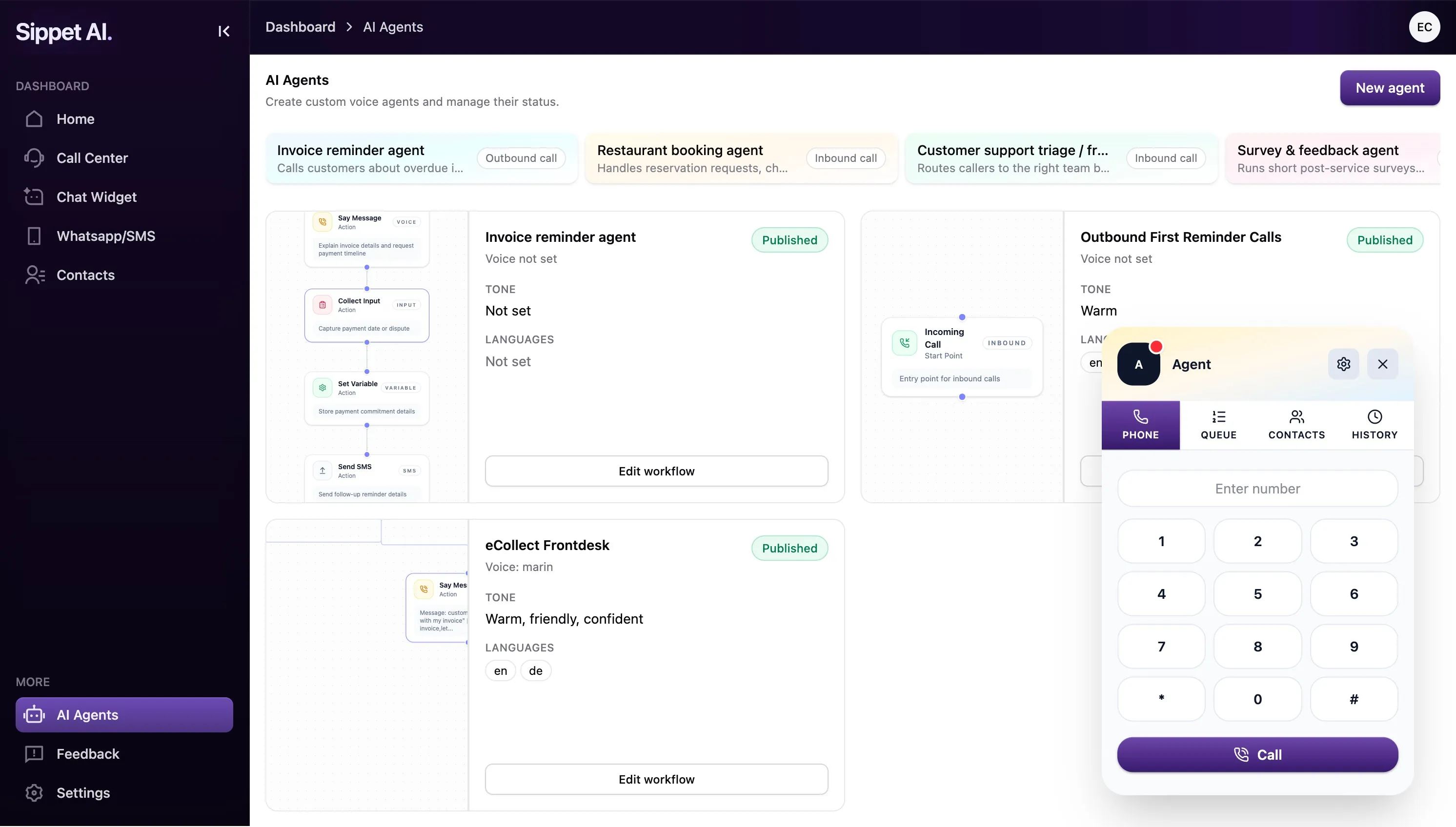 Voice widgets in action